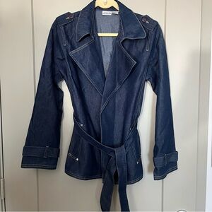 NEWPORT NEWS Jeanology Collection Belted Denim Trench Coat